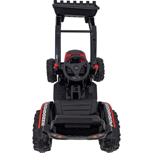 Bērnu elektromobilis ekskavators-traktors, sarkans