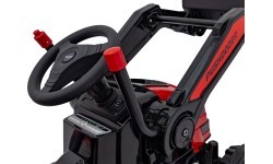 Bērnu elektromobilis ekskavators-traktors, sarkans
