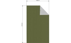 Isothermal Foil Cattara SOS - Green 210x130cm