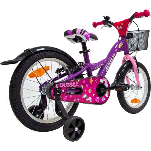 4KIDS Bubble 16" bike, size 10" (25.5 cm), aluminium, violet