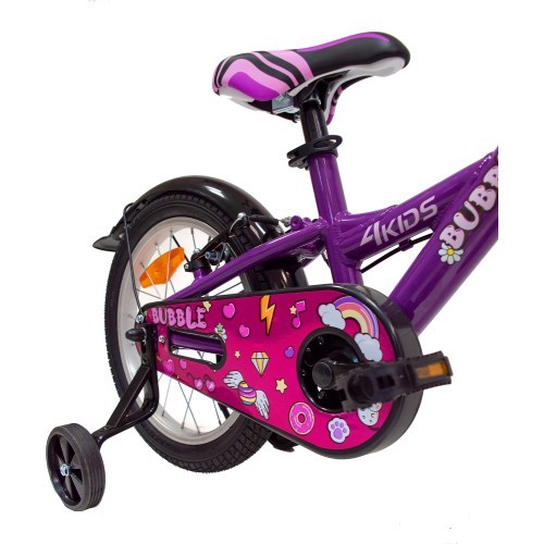 Velosipēds 4KIDS Bubble 16", izmērs 10" (25,5 cm), alumīnija, violets