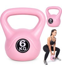 Гиря гиря 6 кг упражнения гантели мяч фитнес вес розовый ModernHome