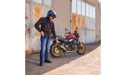 Vīriešu motociklistu džinsi BOS Micas - Acid Black