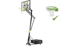 EXIT Galaxy mobilais basketbola statīvs ar dunk stīpu, taisnstūra polikarbonāts