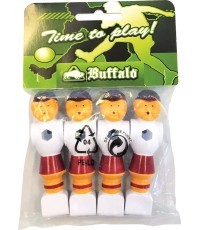 Замена игрока настольного футбола Buffalo, красный/белый, 16 мм, 4 шт.