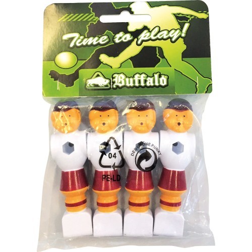 Замена игрока настольного футбола Buffalo, красный/белый, 16 мм, 4 шт.
