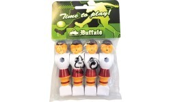 Rezerves galda futbola spēlētāja Buffalo, sarkans/balts, 16 mm, 4 gab.