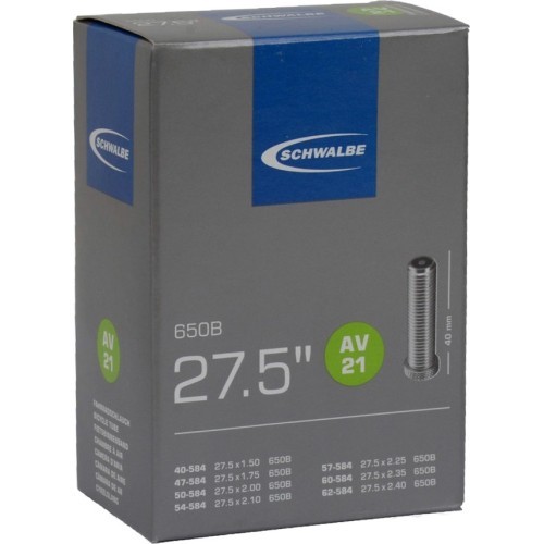 Камера велосипедная Schwalbe AV21 27.5x1.50/2.40 (40/62-584) AV40