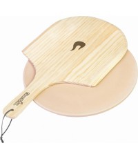 Char-Broil round pizza stone and peel set