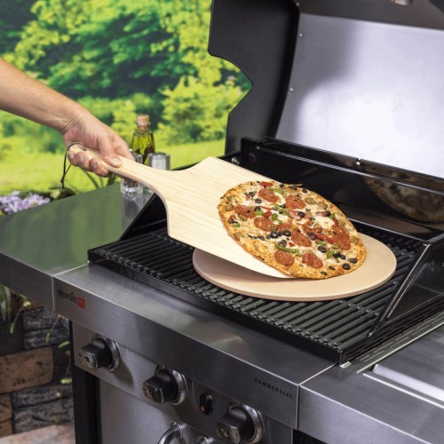 Char-Broil round pizza stone and peel set