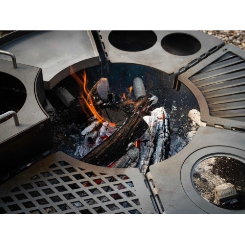 Remundi grill diamond-pattern grate module