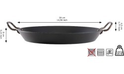 Carbon Steel Paella Pan Skottsberg 38cm
