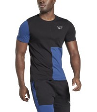 Reebok Panel Tee Men's T-Shirt Blue Black HG3198