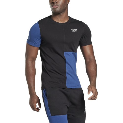 Reebok Panel Tee Men's T-Shirt Blue Black HG3198