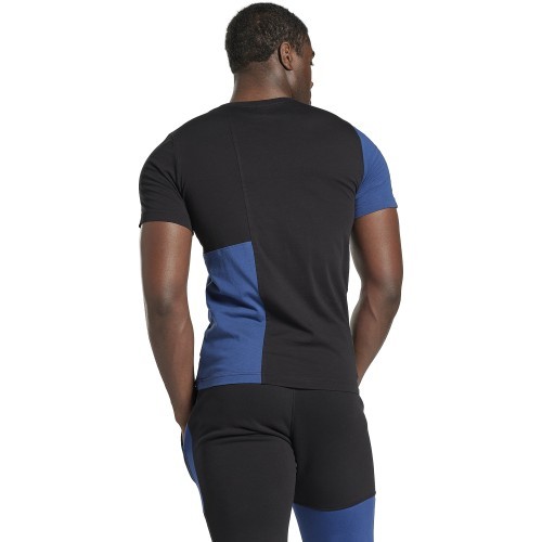 Reebok Panel Tee Men's T-Shirt Blue Black HG3198