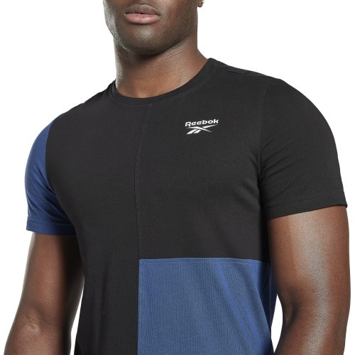 Мужская футболка Reebok Panel Tee, сине-чёрная, HG3198