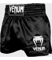 Шорты Muay Thai Venum Classic - черно-белые