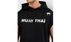 Venum Muay Thai VT bezpiedurkņu jaka ar kapuci – melna/balta