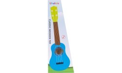 Bērnu koka ukulele ģitāra, 4 neilona stīgas ar trziekli, ECOTOYS
