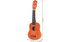 Bērnu koka ukulele ar 4 stīgām ECOTOYS