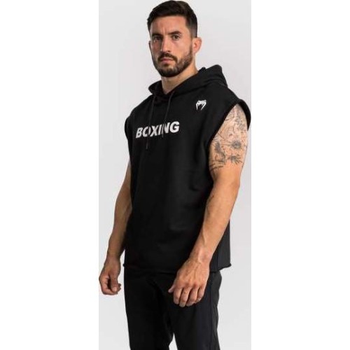 Толстовка с капюшоном без рукавов Venum Boxing VT, черно-белая