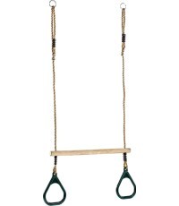 Деревянная кольцевая трапеция с пластиковыми кольцами