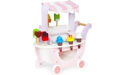 Wooden Cart Ice Cream Shop For Kids Eco Toys, 12 el