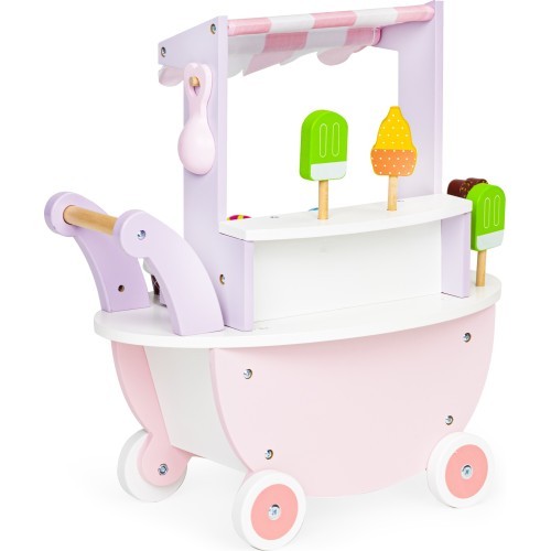 Wooden Cart Ice Cream Shop For Kids Eco Toys, 12 el