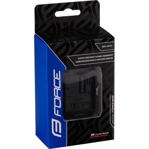 FORCE Rapid 16f Wireless Bike Computer, black