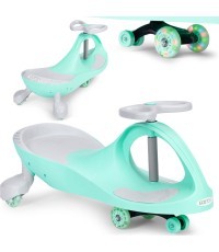Детский электромобиль Gravity со светодиодными колёсами, зелёный, ECOTOYS