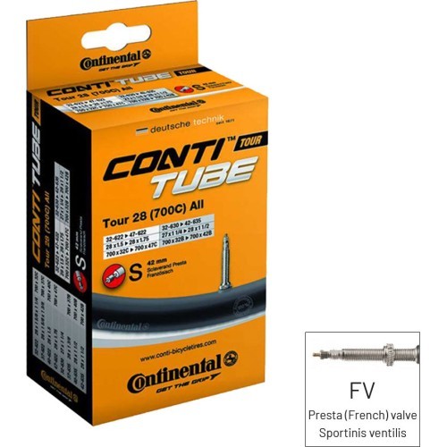 Continental Tour 28 Slim tube // 700 x 28/37C (28/37 - 622), FV 42 mm
