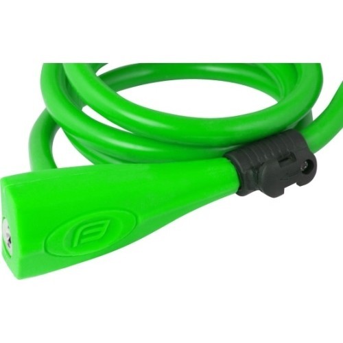 FORCE cable lock with bracket 120cm/10mm (green)