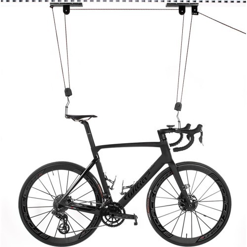 FORCE Lifty Ceiling-Mounted Bike Holder (steel, black)