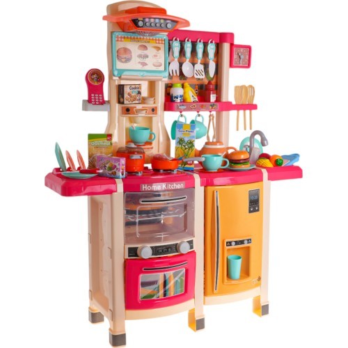 Kitchen Kitchenette with Light and Sound Function 65 pcs. Pink