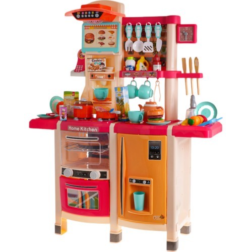 Kitchen Kitchenette with Light and Sound Function 65 pcs. Pink