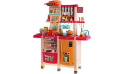 Kitchen Kitchenette with Light and Sound Function 65 pcs. Pink