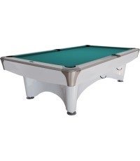 Billiard Table, Pool, Dynamic IV, 9 ft., shining white, Simonis 760 blue green