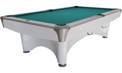 Biljarda galds Pool Dynamic IV, 9 pēdas, spīdīgi balts, Simonis 760 zilganzaļš
