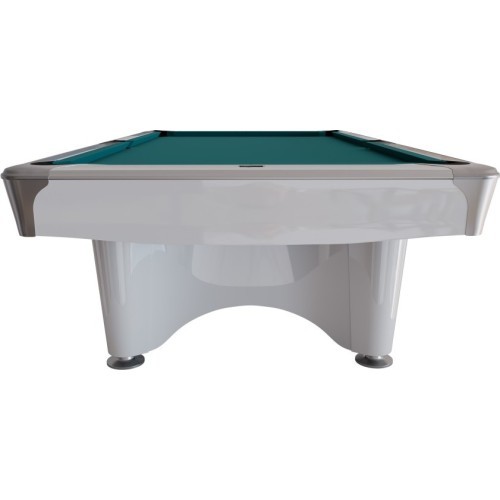 Biljarda galds Pool Dynamic IV, 9 pēdas, spīdīgi balts, Simonis 760 zilganzaļš