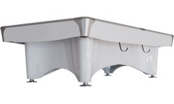 Biljarda galds Pool Dynamic IV, 9 pēdas, spīdīgi balts, Simonis 760 zilganzaļš