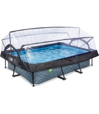 Бассейн Exit Stone 300 x 200 x 65 см с навесом и насосом с фильтром