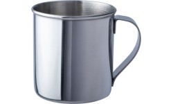 Nerūsējošā tērauda krūze BasicNature, pulēta, 0,2 l