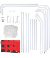 BR240P 2 в 1 СОККЕРНЫЕ ГОЛЫ С СЕТКОЙ И ПАНЕЛЬЮ ДЛЯ МЕТЕЙ НИЛС