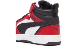 Puma bērnu apavi Rebound V6 Mid Jr White Black Red 393832 03