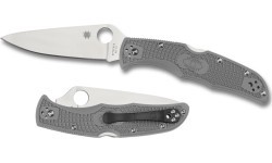 Folding Knife Spyderco C10FPGY Endura 4, Flat Ground, Gray