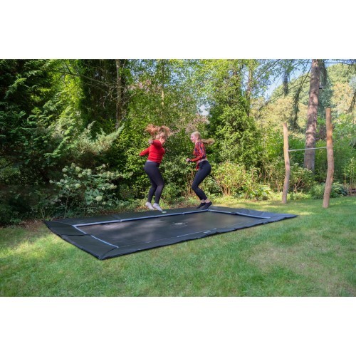 Iebūvējams sporta batuts EXIT Dynamic 244x427 cm, melns