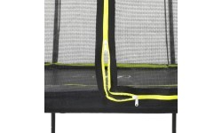 Batuts EXIT Silhouette ø427 cm, apaļš, ar atsperēm un drošības tīklu, melns