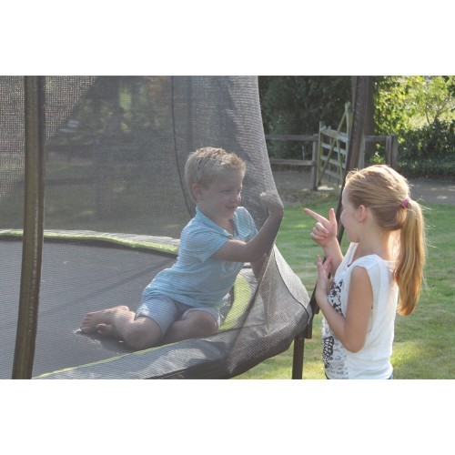 EXIT Silhouette trampoline ø427cm - black Outdoor Round Coil spring Above ground trampoline