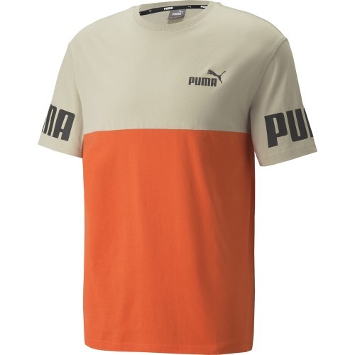 Puma Power Colorb Men's T-Shirt Orange Grey 847389 64