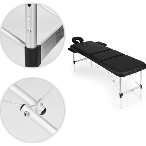 Aluminum massage and rehabilitation table, 3-segment, foldable into a suitcase + ModernHome bag